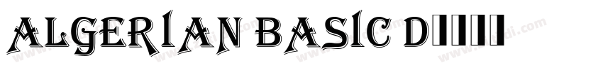ALGERIAN BASIC D字体转换